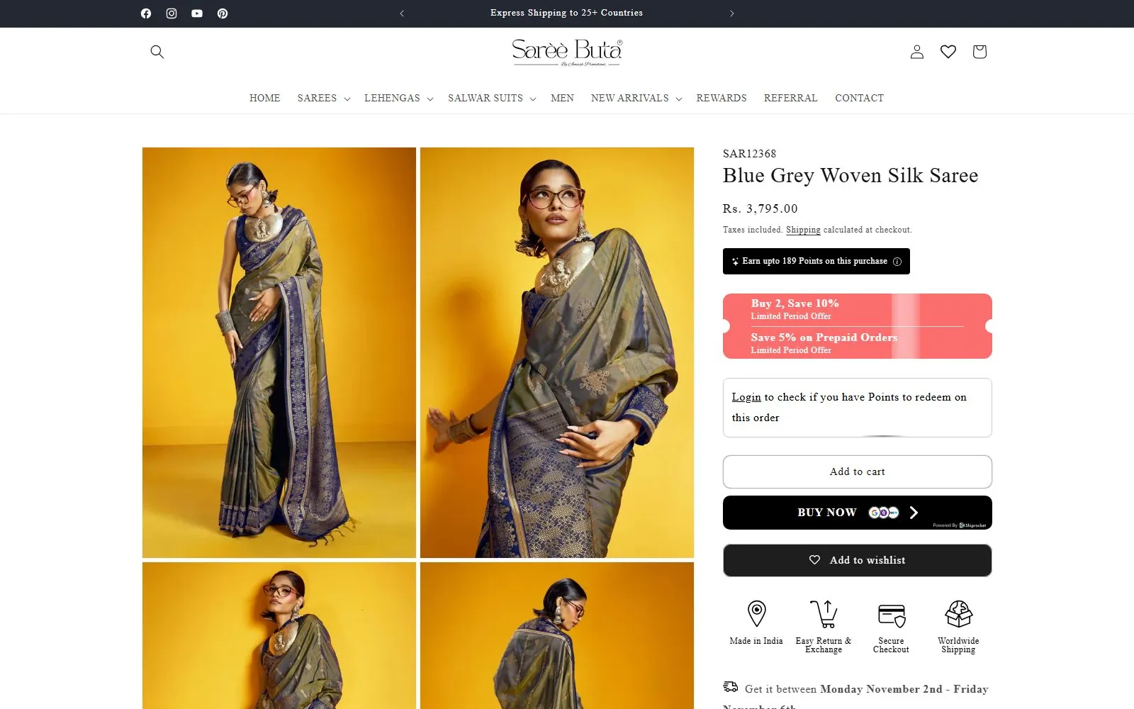 Saree Buta product page