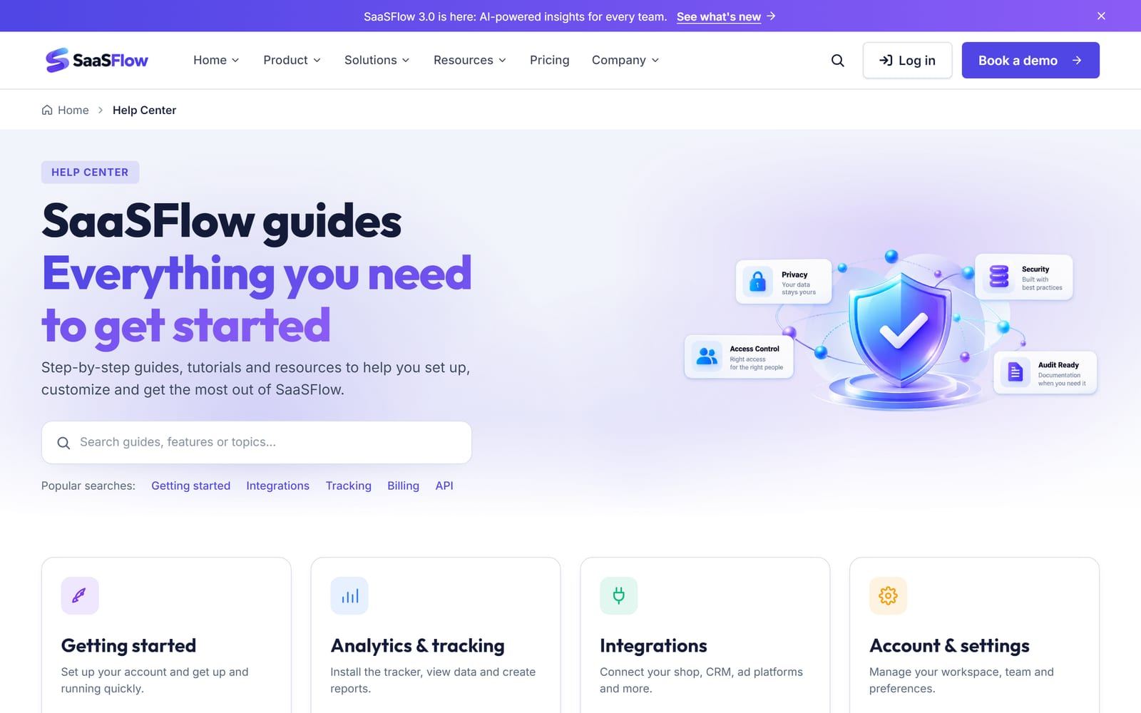 SaaSFlow help center and guides