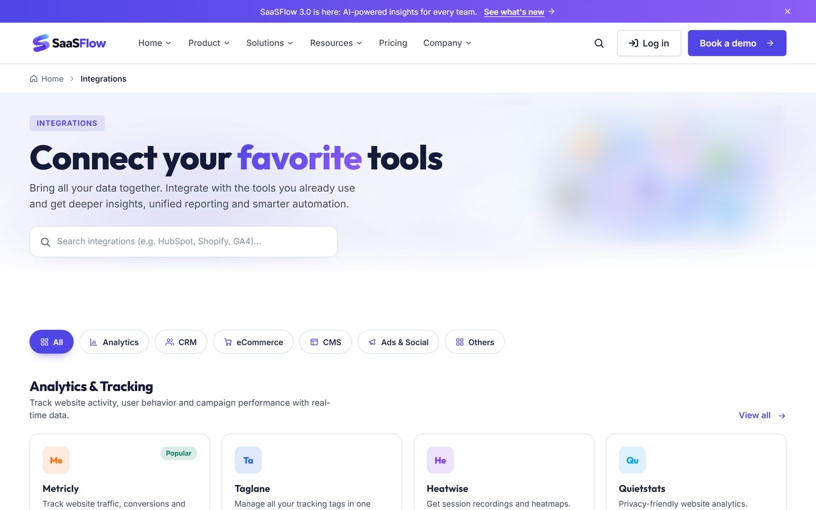 SaaSFlow integrations directory