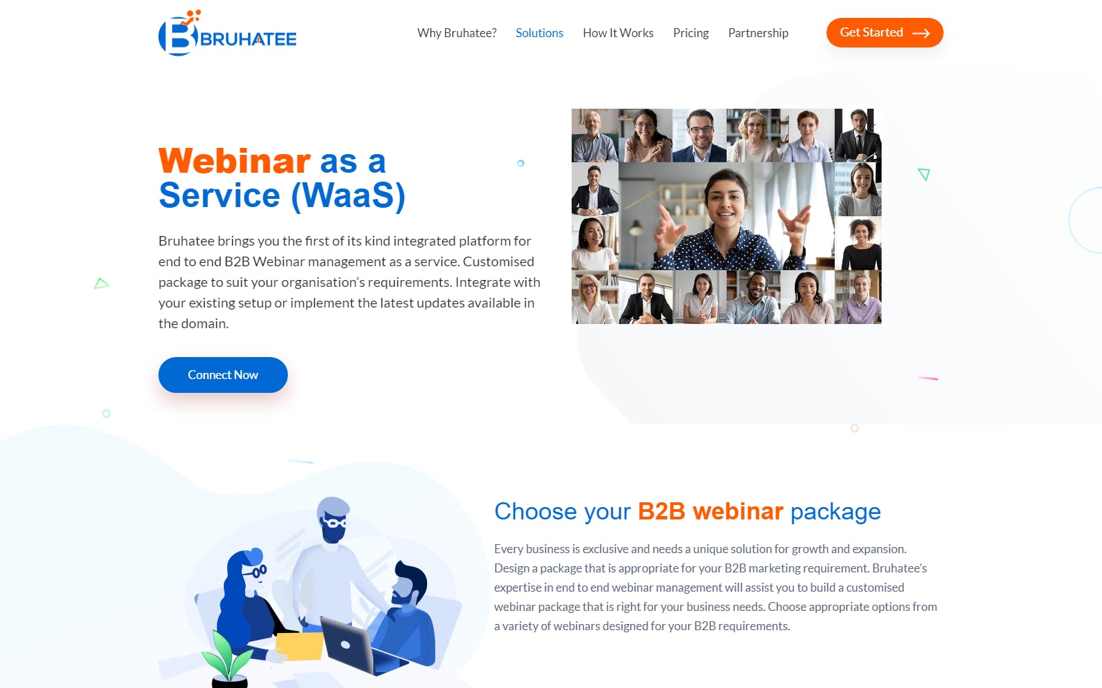 Bruhatee Webinar as a Service page