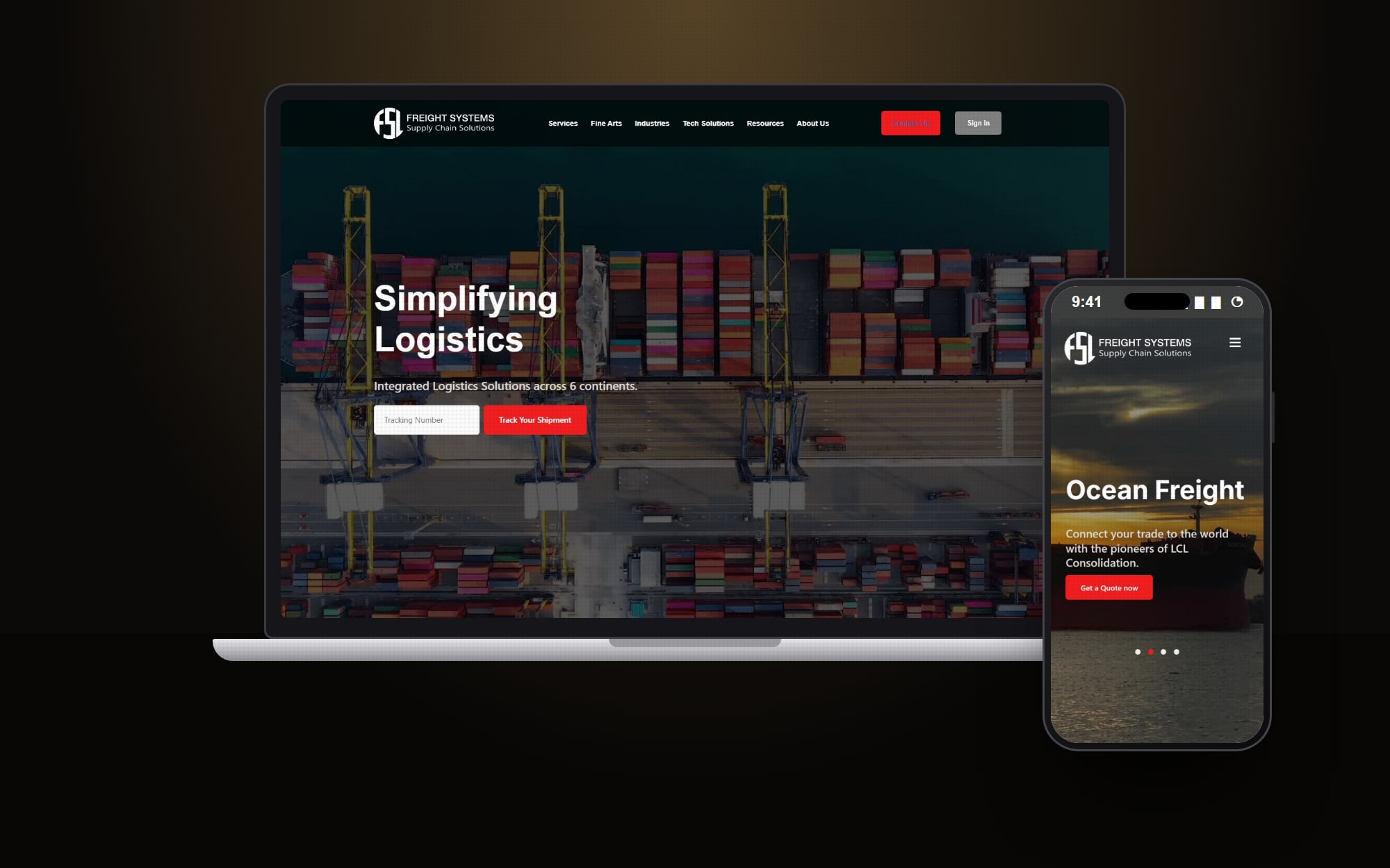 Freight Systems website homepage