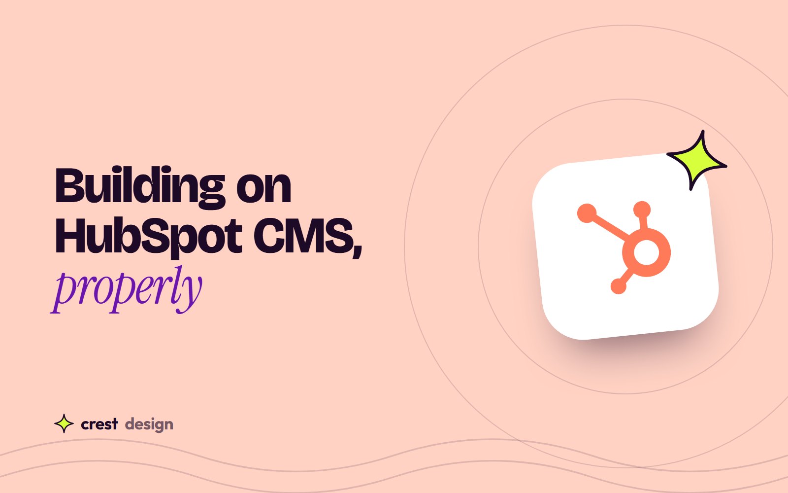 HubSpot CMS website development guide cover in violet and coral