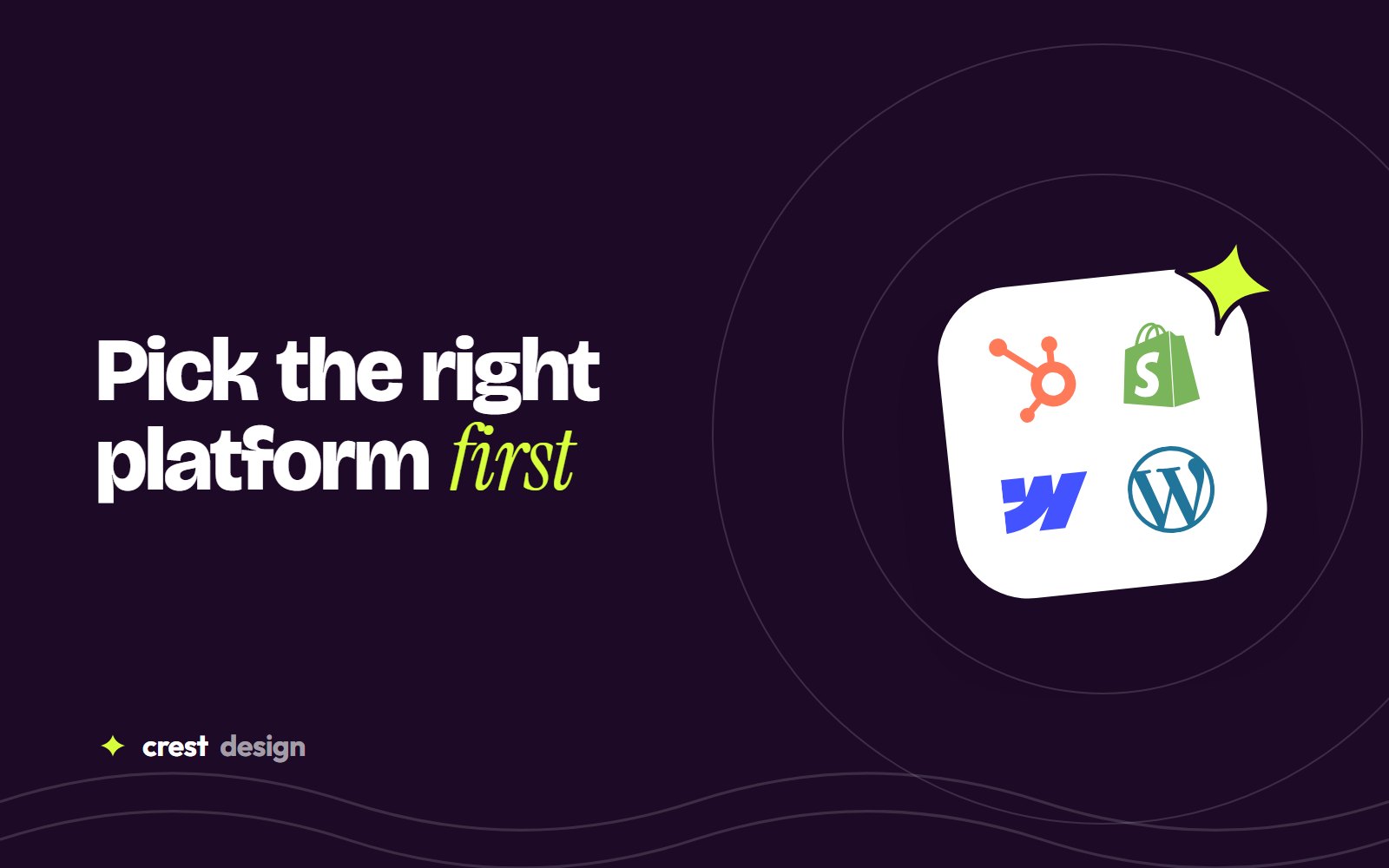 HubSpot, Shopify, Webflow and WordPress platform comparison cover