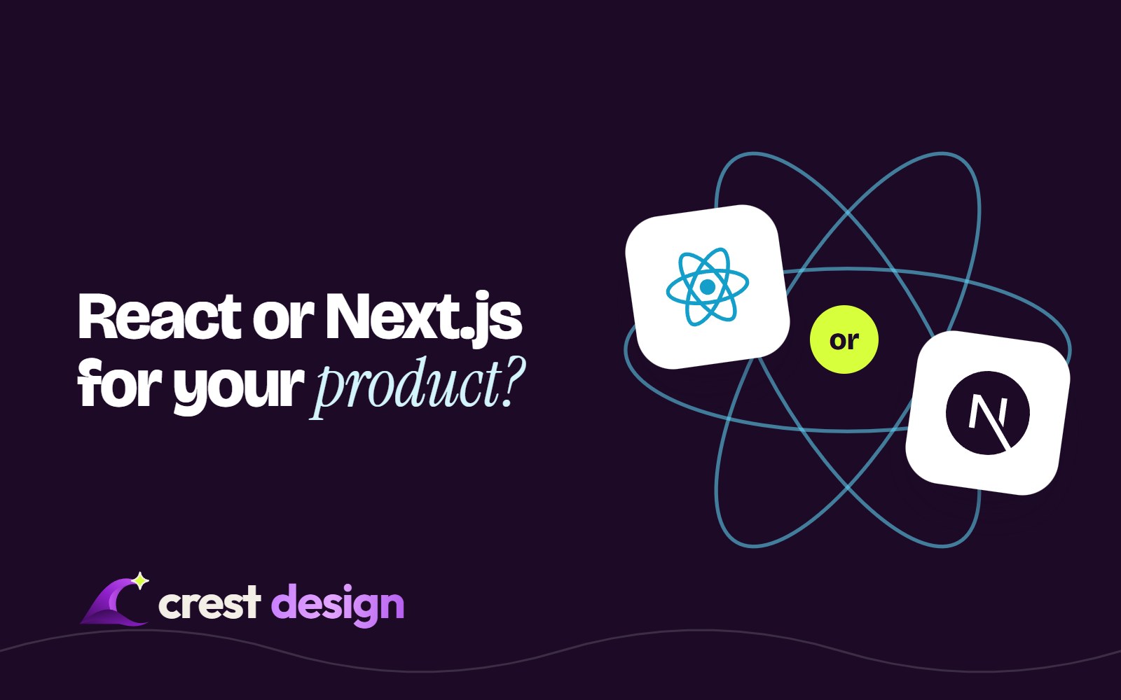 React and Next.js logos side by side with a comparison of SEO, speed and hosting
