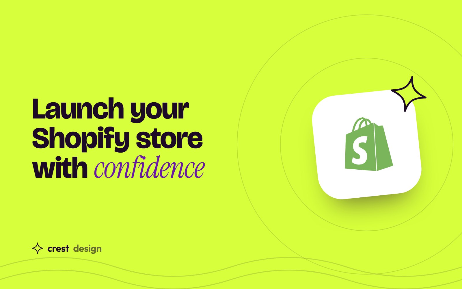 Shopify store launch checklist cover in lime and violet