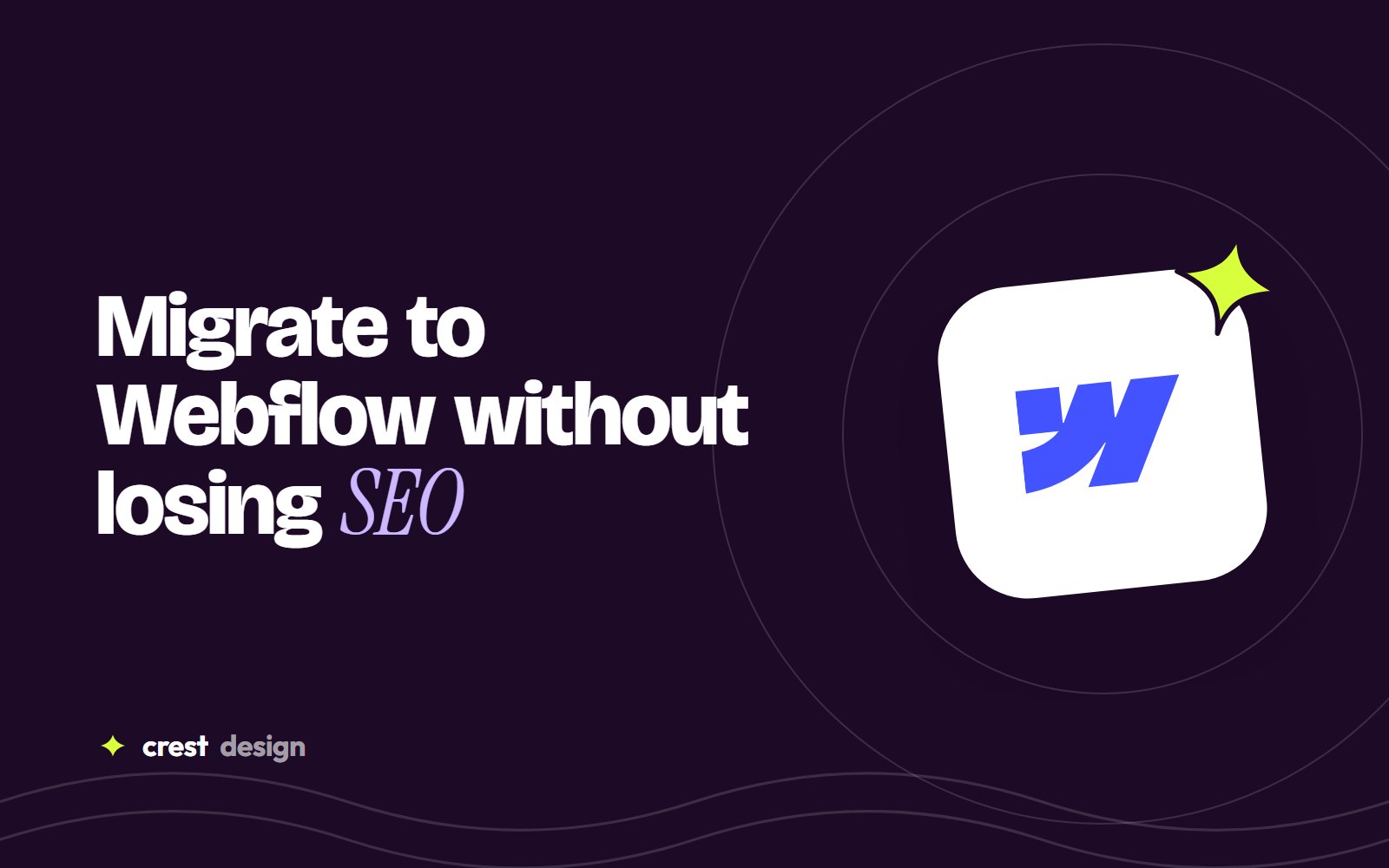 Webflow migration SEO plan cover